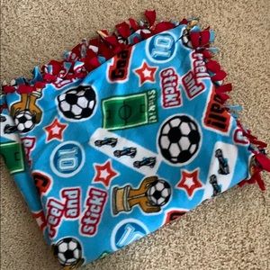 Handmade Fleece Soccer Blanket